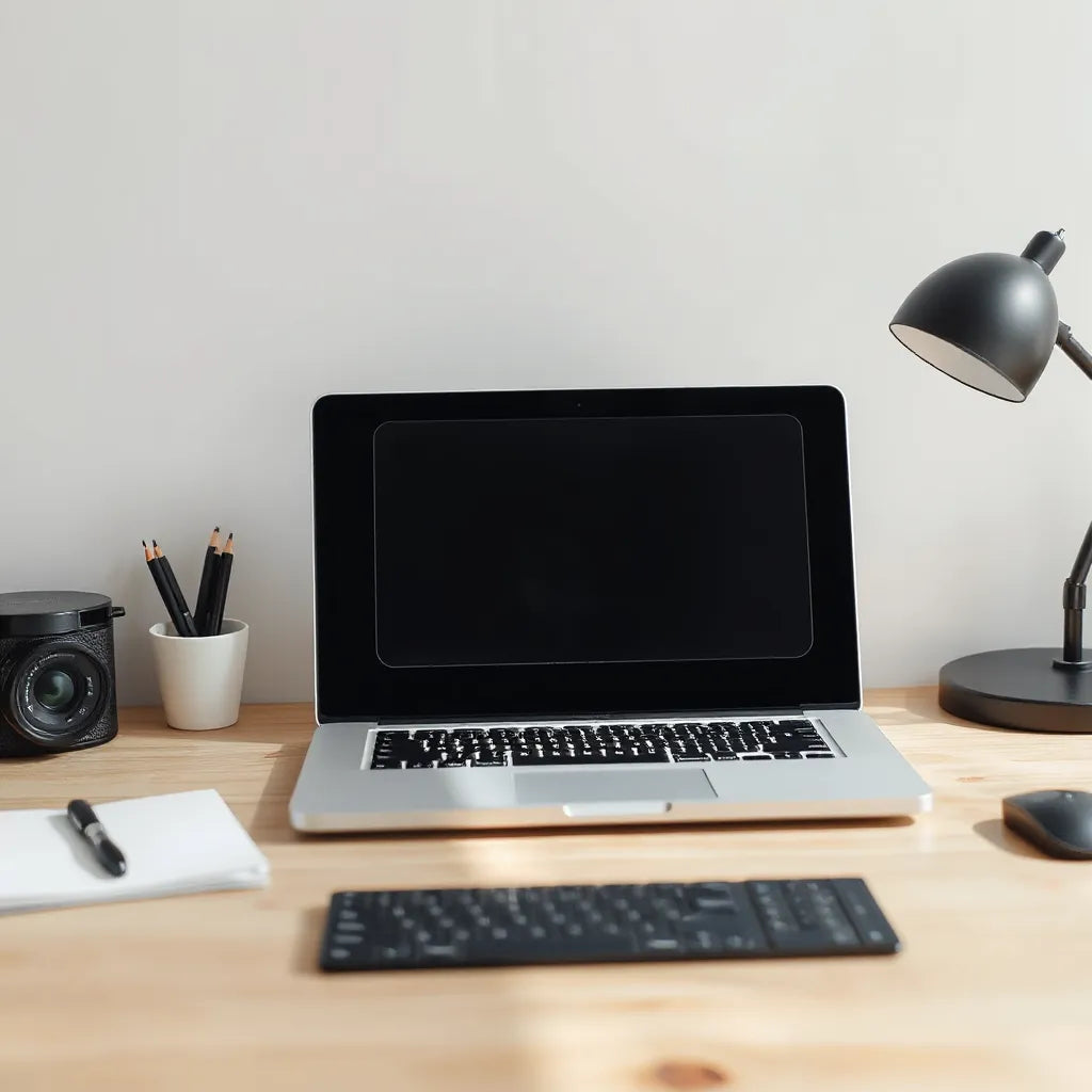 MacBook Air M4 with a neatly fitted screen guard on the display, shown in soft natural light