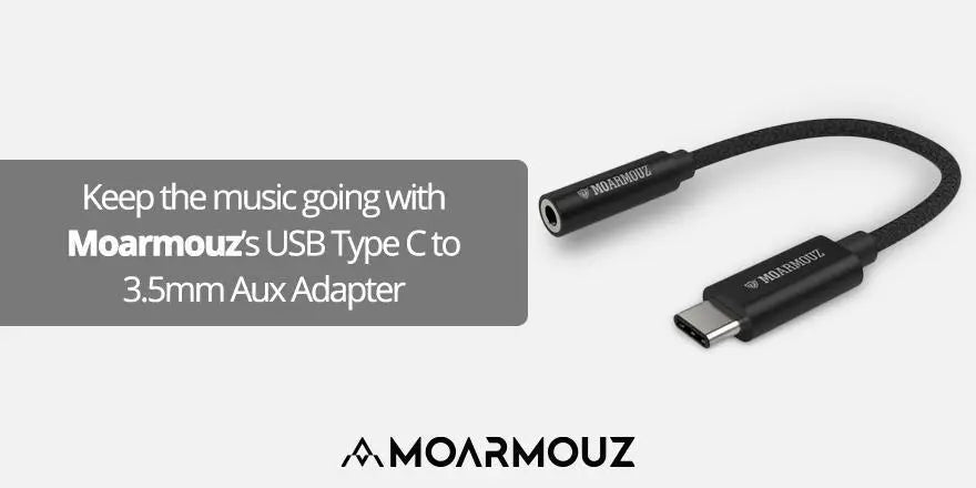 Keep the music going with MoArmouz USB Type C to 3.5mm Aux Adapter - Moarmouz