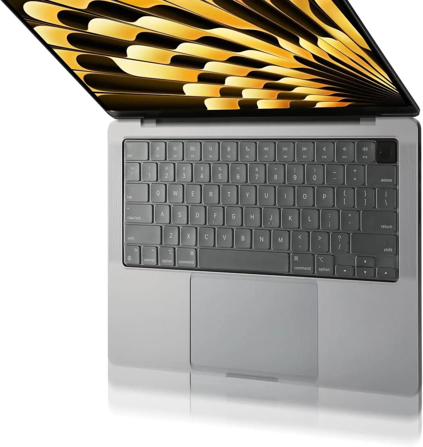 Keyboard Protector for MacBook Air 15" (M5–M2, 2026–2023) - US Layout - Ash Black — Moarmouz