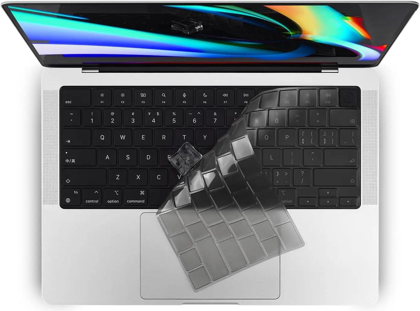 Keyboard Protector for MacBook Pro 14" (M5–M1, 2026–2021) - US Layout - Ash Black — Moarmouz