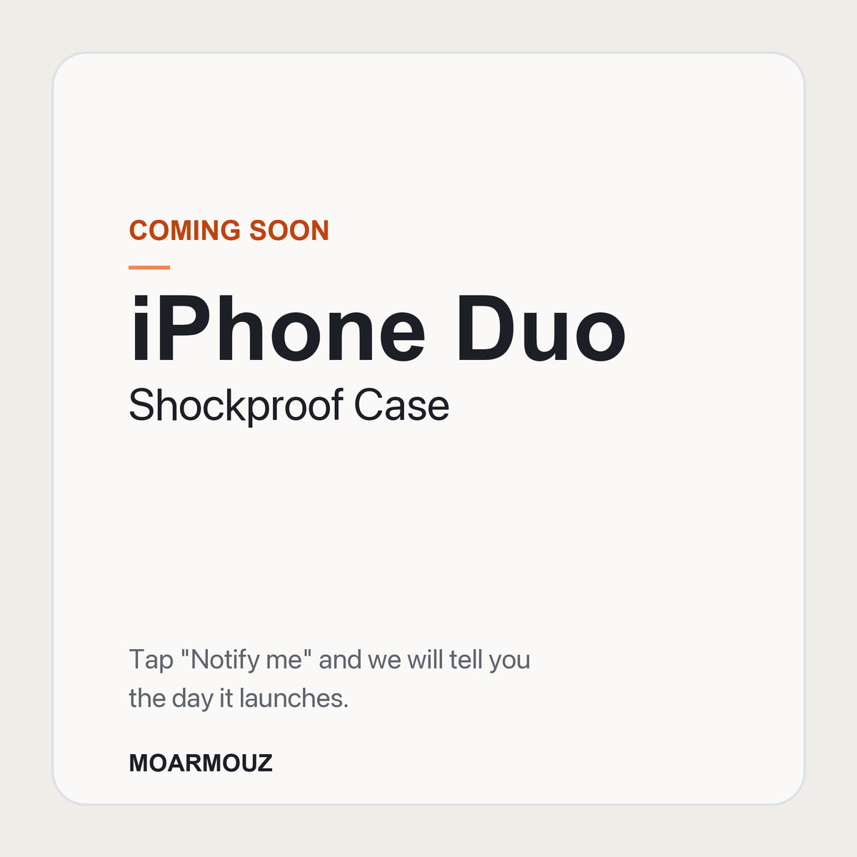 Shockproof Case for iPhone Duo — coming soon — Moarmouz