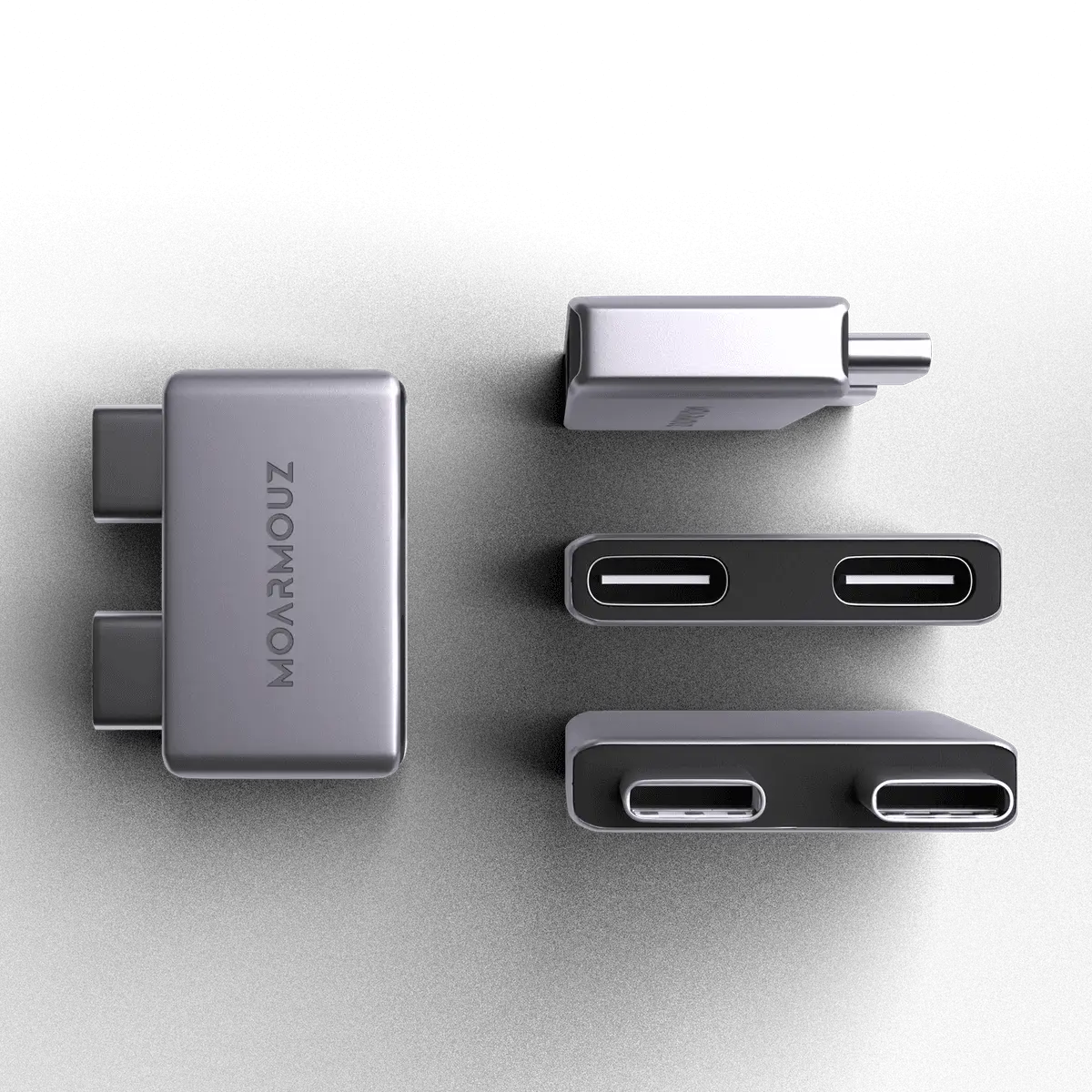 MoArmouz - Dual Type-C Female to Male Extension Adapter, 40Gbps, 100W PD, 5K Video