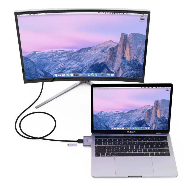 MoArmouz - Type C (USB-C) 3 in 2 Multiport 4K HDMI Hub