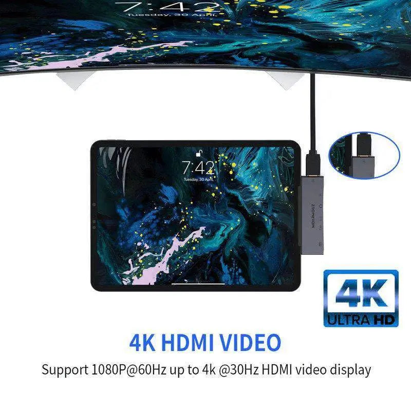 MoArmouz - Type C (USB-C) 6 in 1 iPad Pro Hub