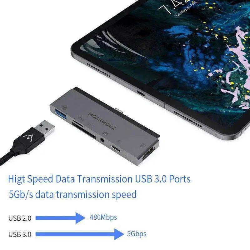 MoArmouz - Type C (USB-C) 6 in 1 iPad Pro Hub
