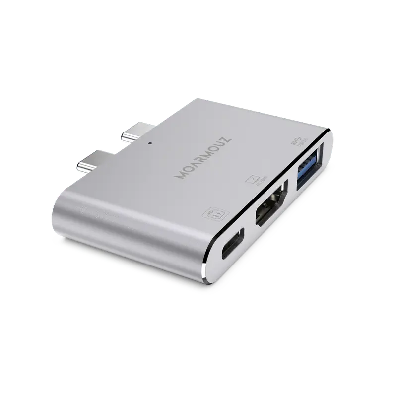 MoArmouz - Type C (USB-C) 3 in 2 Multiport 4K HDMI Hub