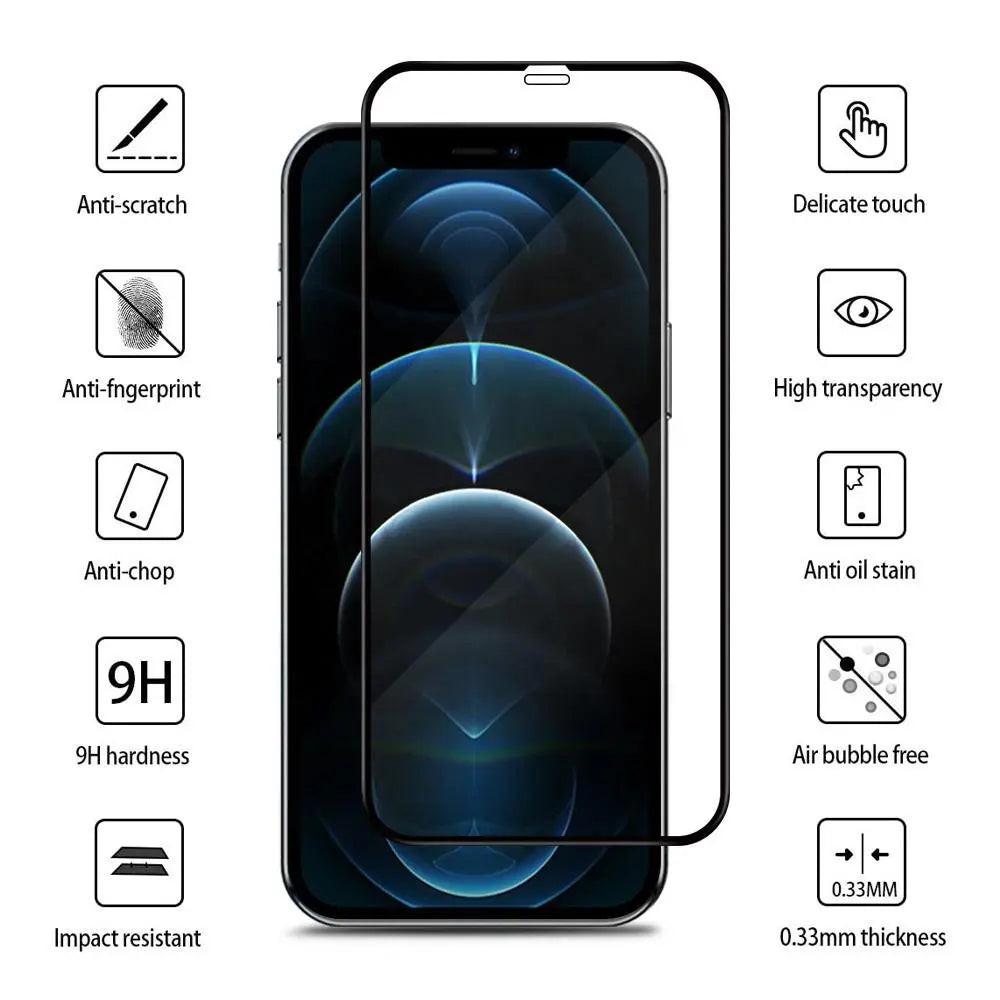 Curved Tempered Glass Screen Protector for iPhone 12 Pro Max — Moarmouz