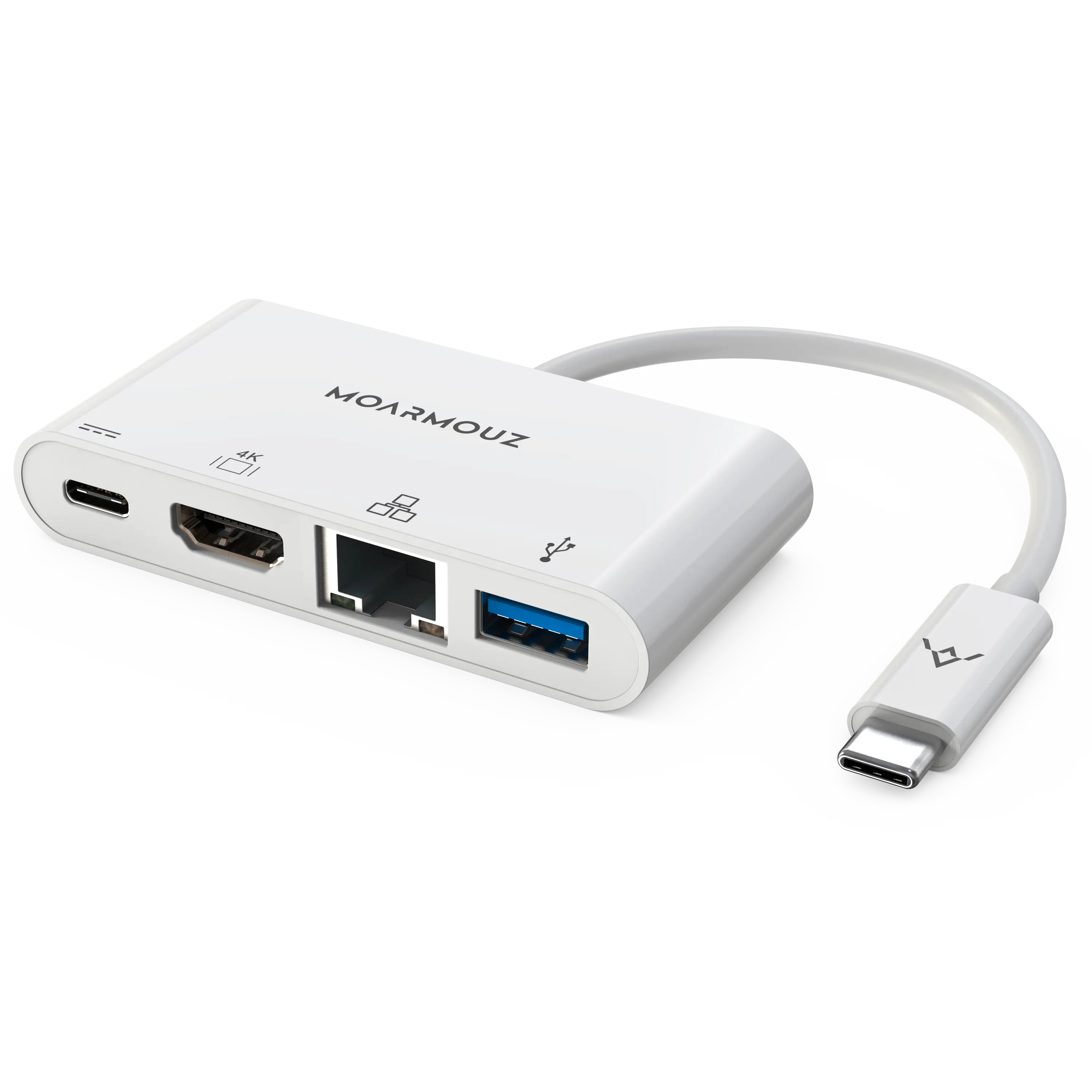 MoArmouz - Type C (USB-C) 4 in 1 Gigabit 4K HDMI Hub