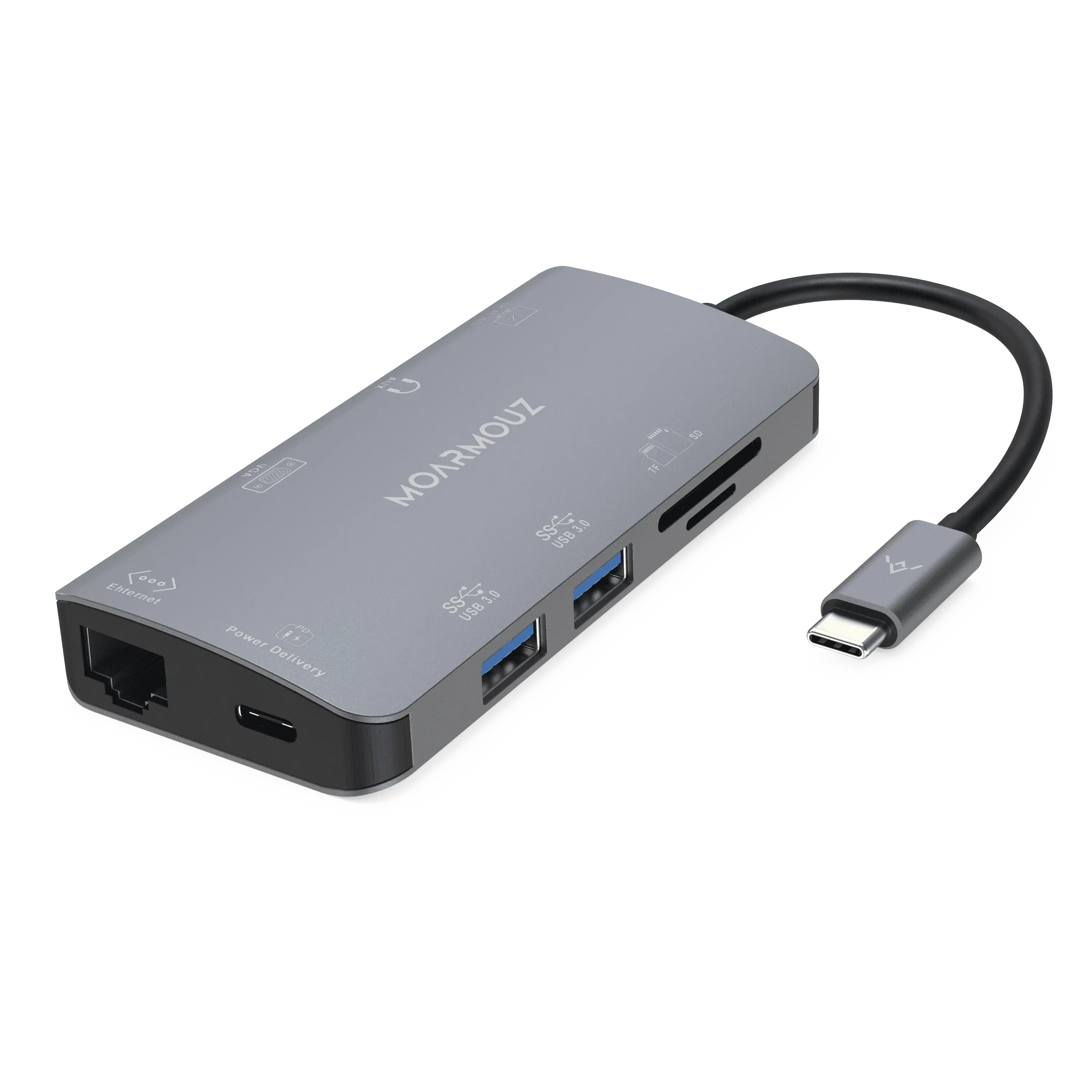 MoArmouz - Type C (USB-C) 9 in 1 Dual Display VGA Hub