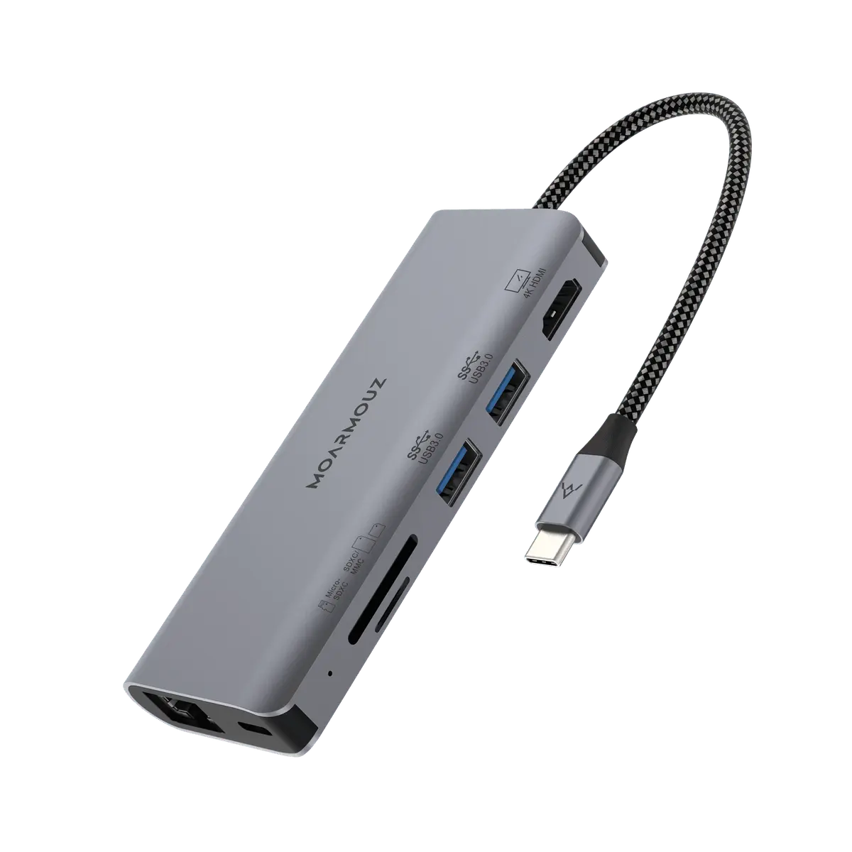 Type C USB C 7 in 1 Multiport Hub 4k HDMI Ethernet USB 3.0