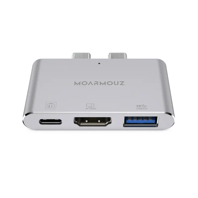 MoArmouz - Type C (USB-C) 3 in 2 Multiport 4K HDMI Hub