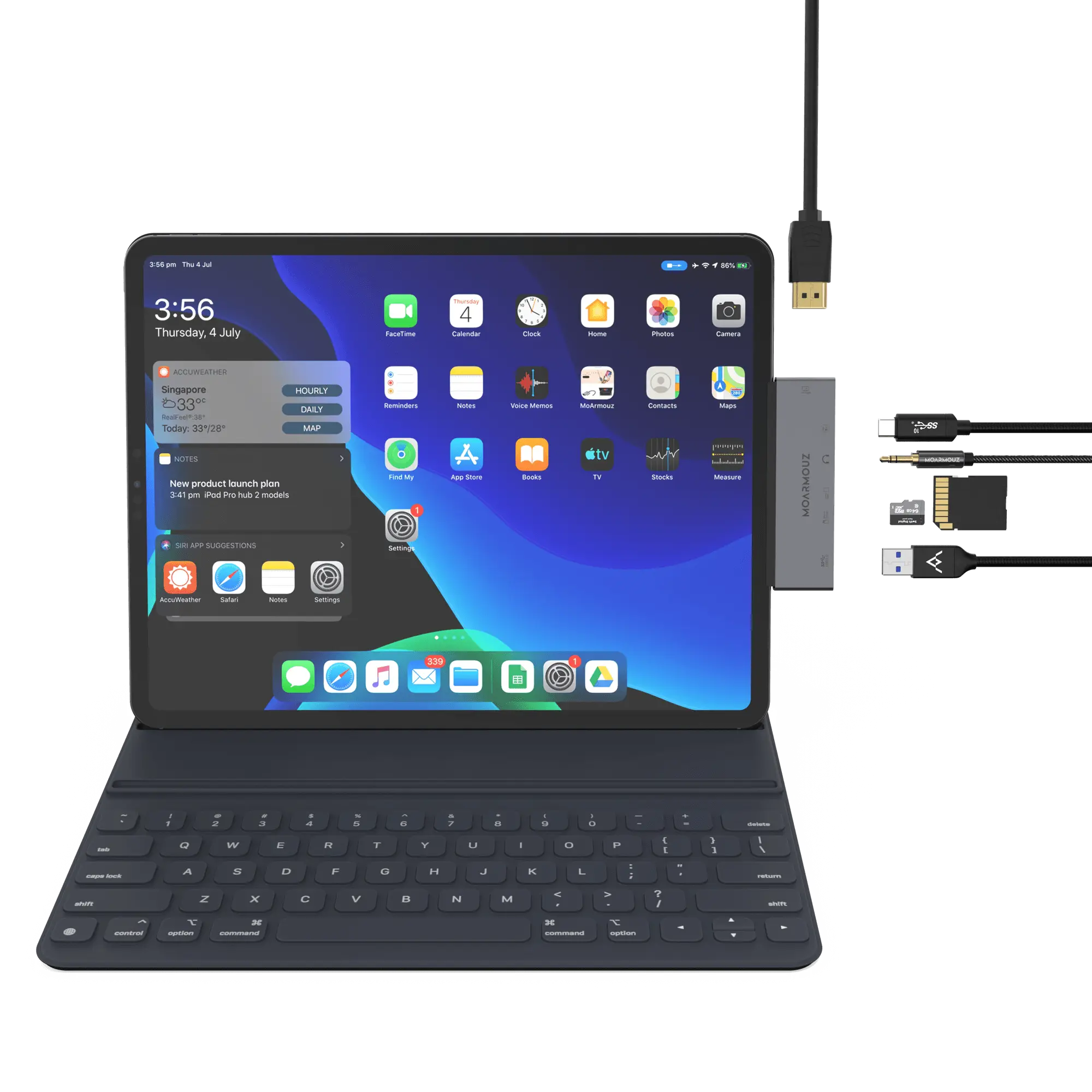 MoArmouz - Type C (USB-C) 6 in 1 iPad Pro Hub