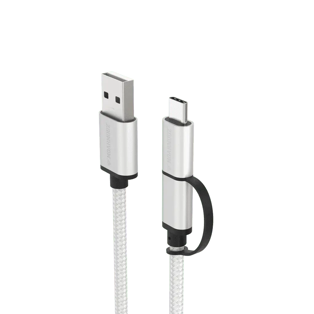 MoArmouz - 2 in 1 USB-C and Micro USB Cable
