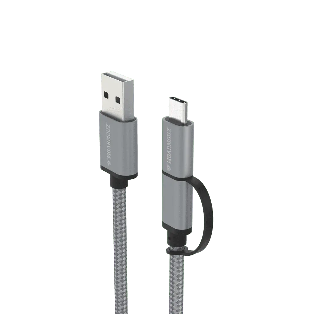 MoArmouz - 2 in 1 USB-C and Micro USB Cable