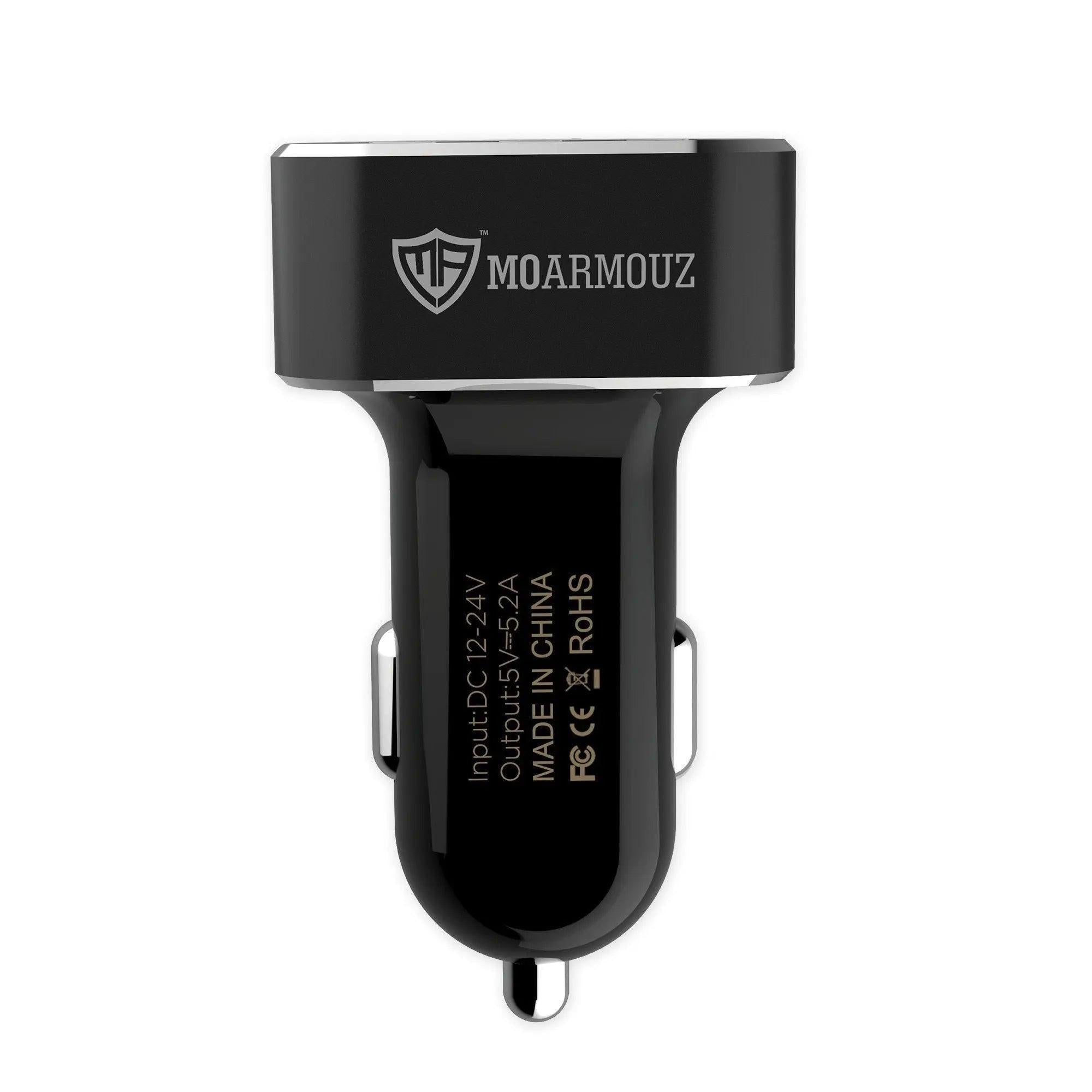 Car Charger 3 Port w/ Smart Charge 5.2A/26W — Moarmouz