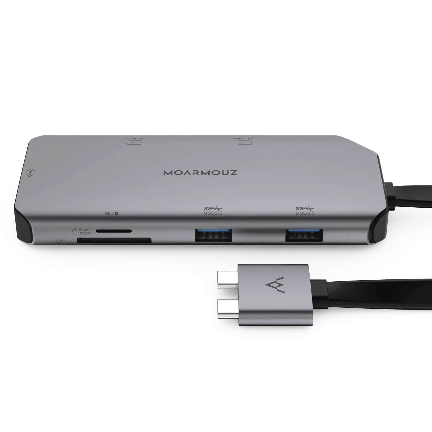 MoArmouz - Type C (USB-C) 8 in 2 Dual 4K HDMI Gigabit Hub
