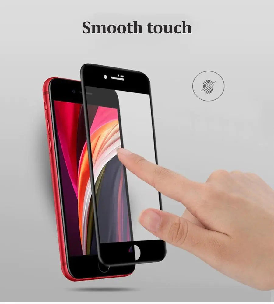 MoArmouz - Curved Glass Screen Protector for iPhone SE 2022/2022 (3rd / 2nd Generation)