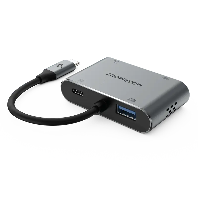 MoArmouz - Type C (USB-C) 4 in 1 Dual Display Hub