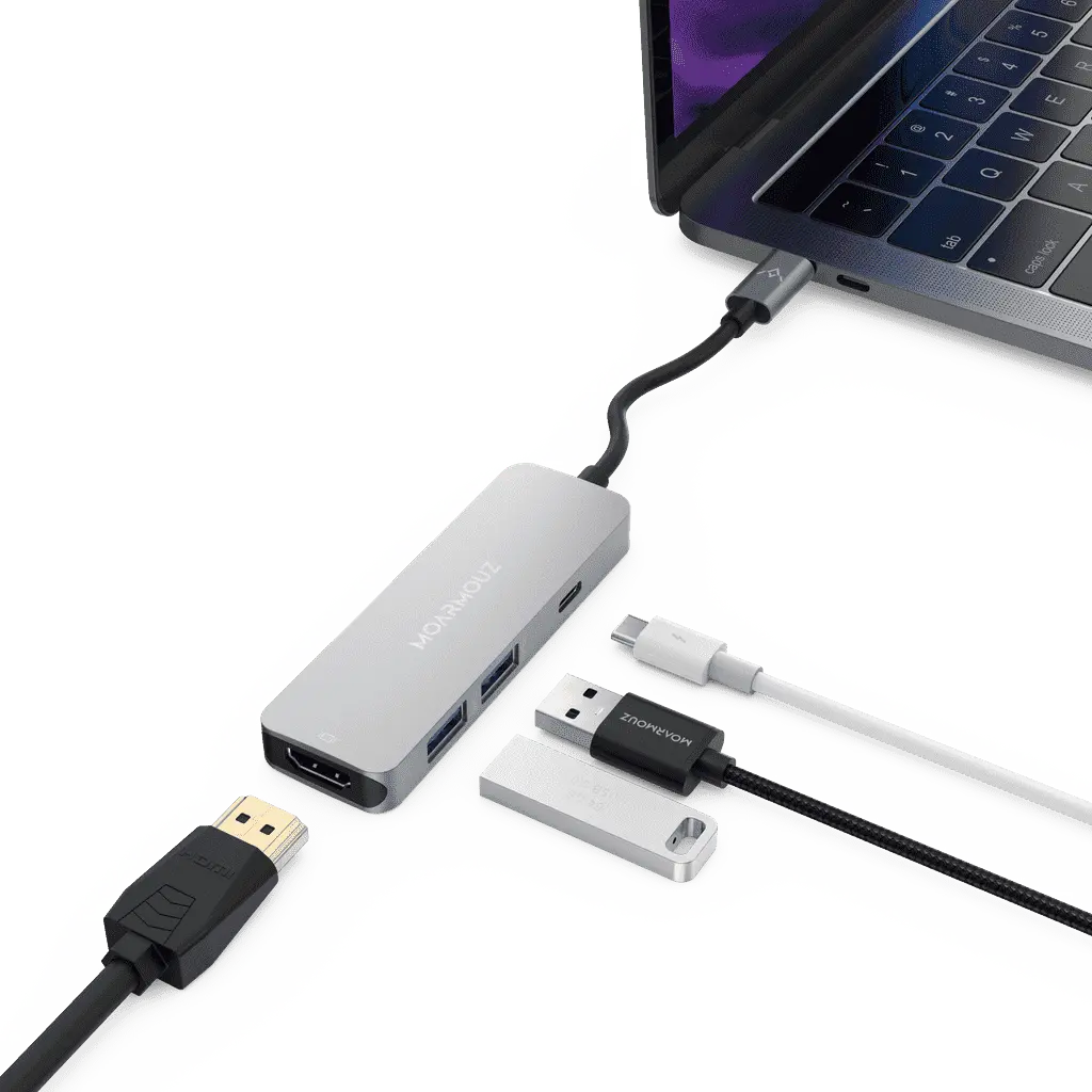 MoArmouz - Type C (USB-C) 4 in 1 Multiport HDMI Hub