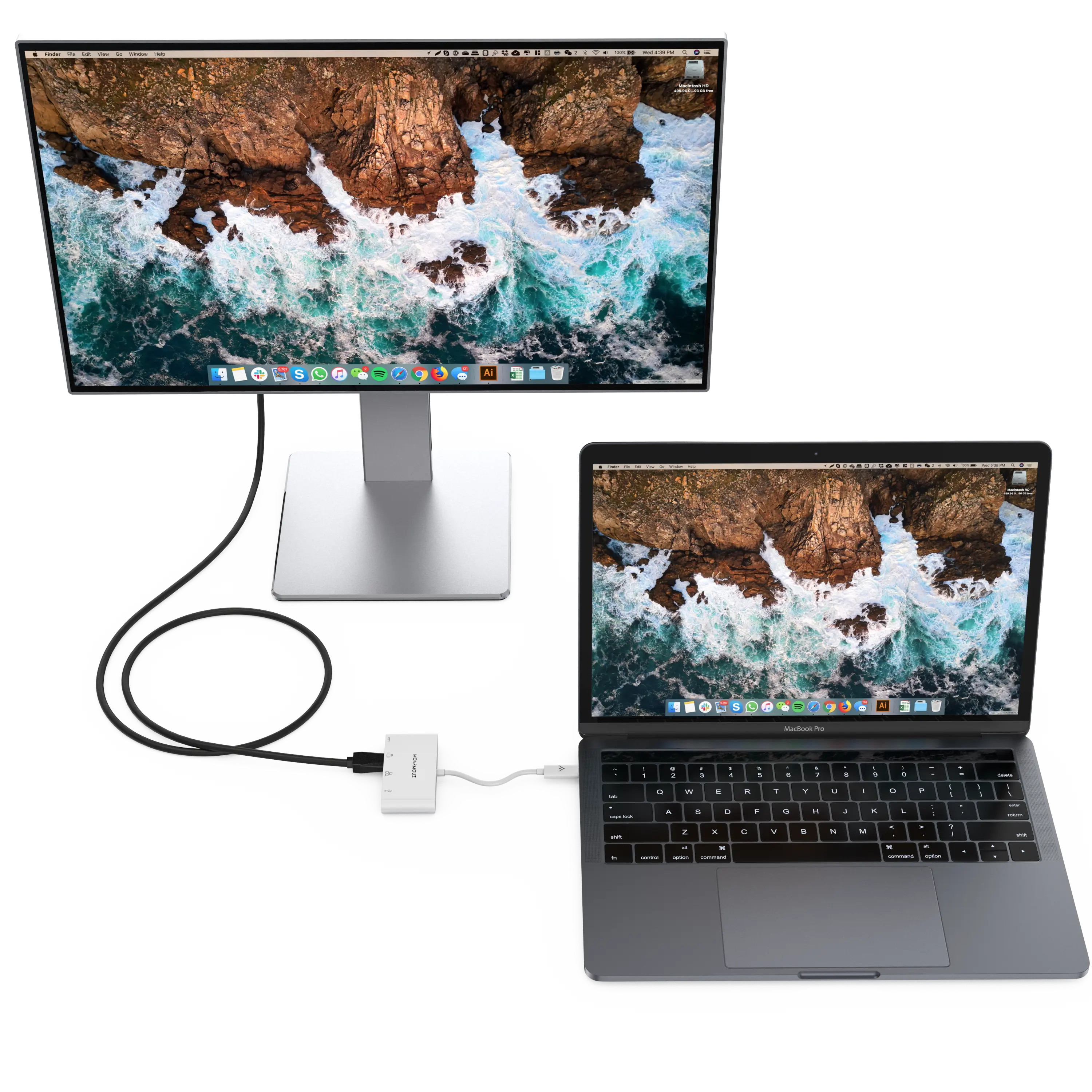 MoArmouz - Type C (USB-C) 4 in 1 Gigabit 4K HDMI Hub