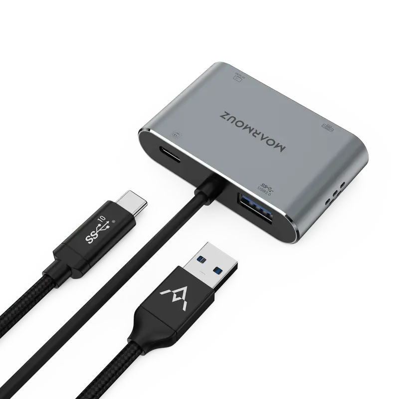MoArmouz - Type C (USB-C) 4 in 1 Dual Display Hub