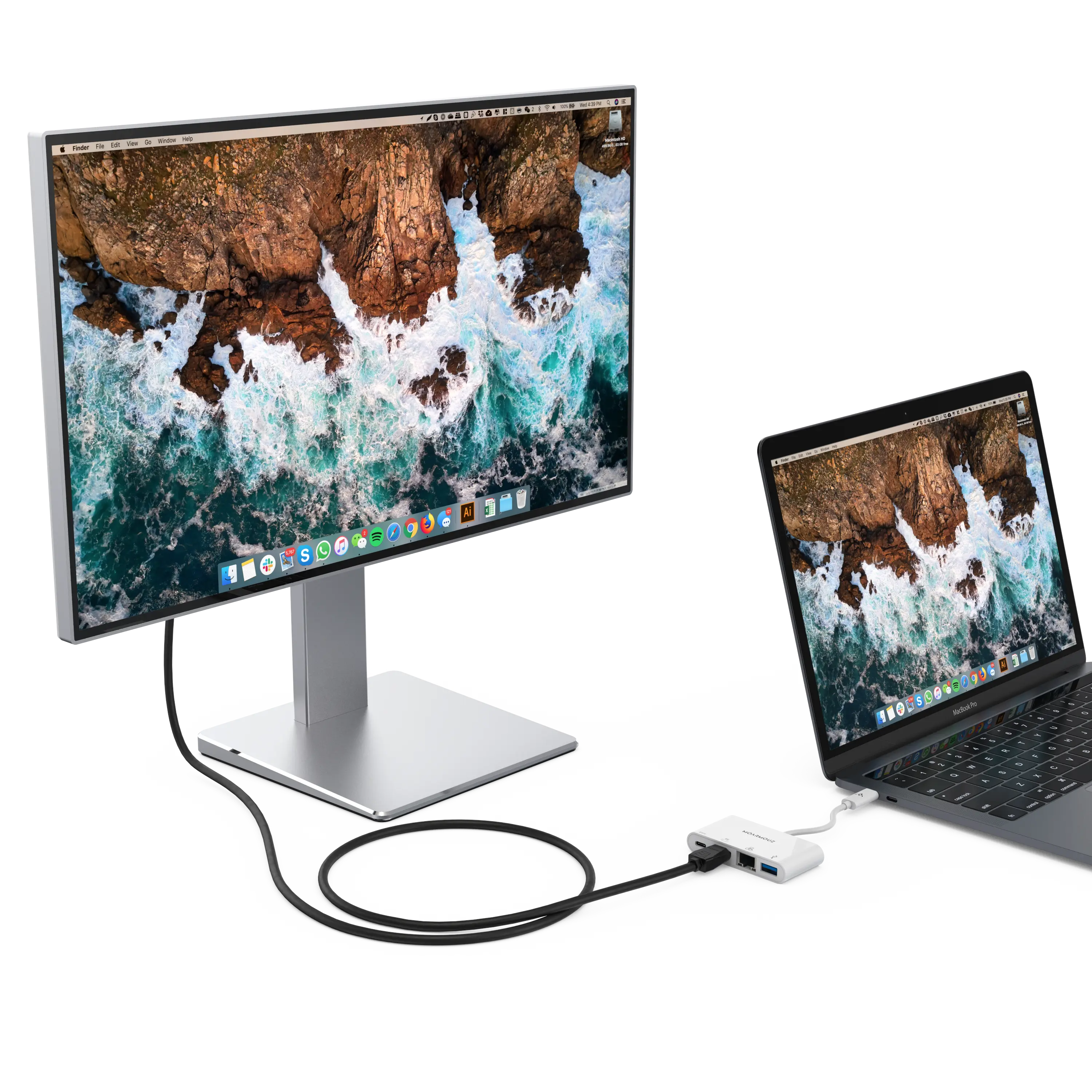 MoArmouz - Type C (USB-C) 4 in 1 Gigabit 4K HDMI Hub
