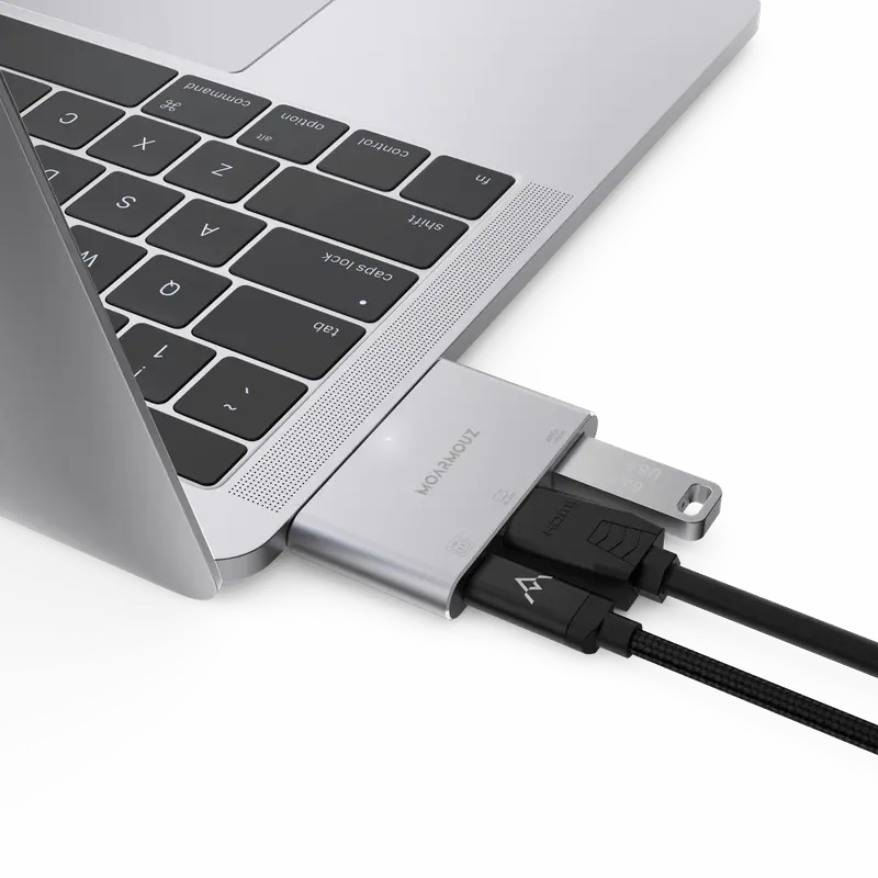 MoArmouz - Type C (USB-C) 3 in 2 Multiport 4K HDMI Hub