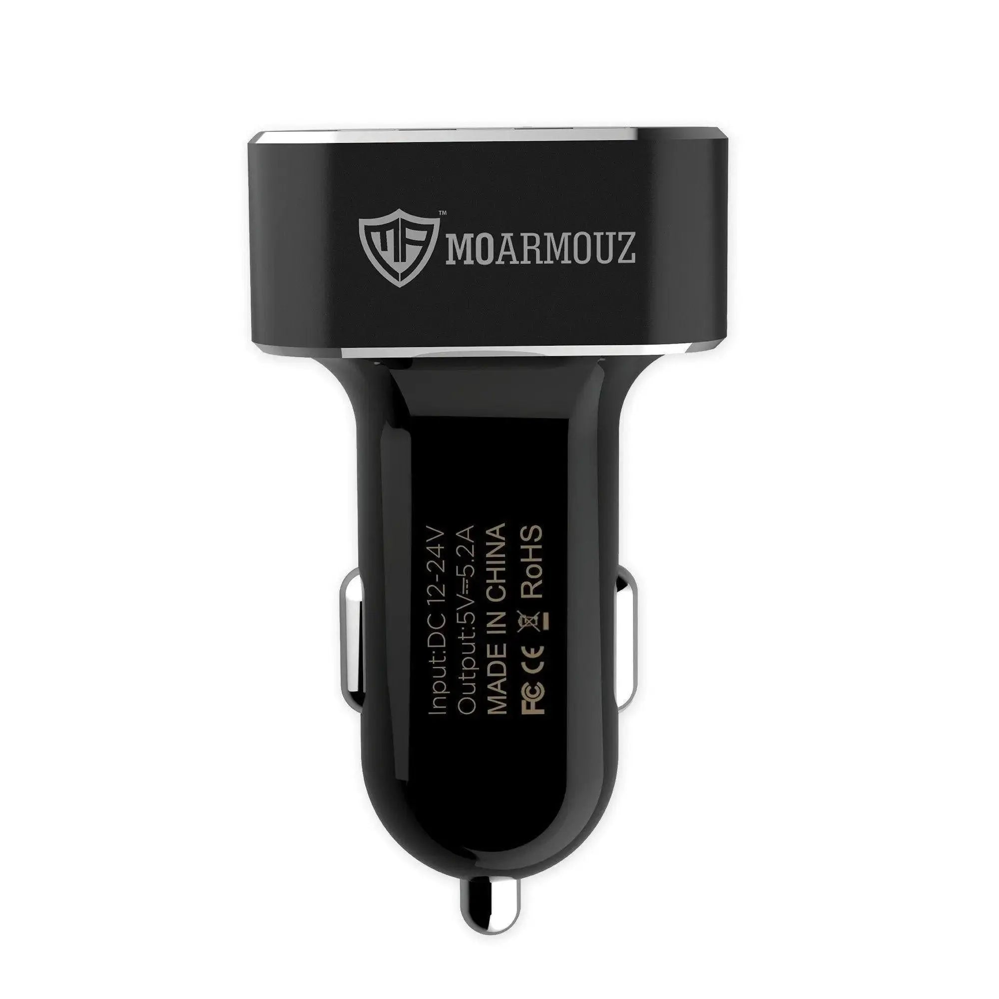Car Charger 3 Port w/ Smart Charge 5.2A/26W — Moarmouz