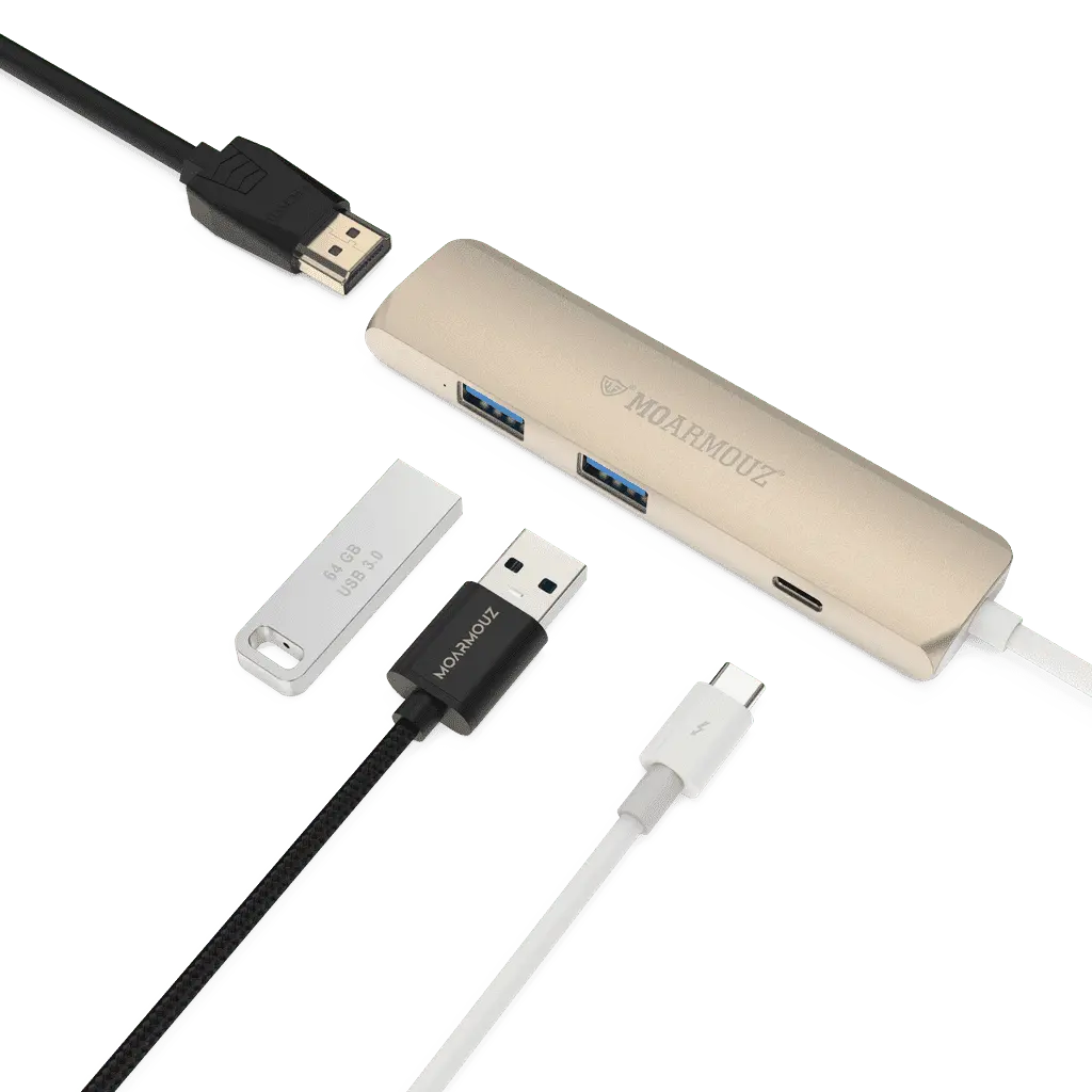MoArmouz - Type C (USB-C) 4 in 1 Multiport HDMI Hub