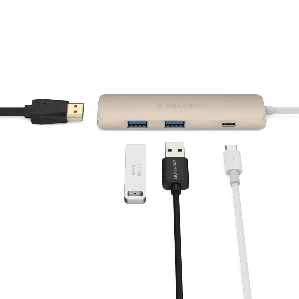 MoArmouz - Type C (USB-C) 4 in 1 Multiport HDMI Hub