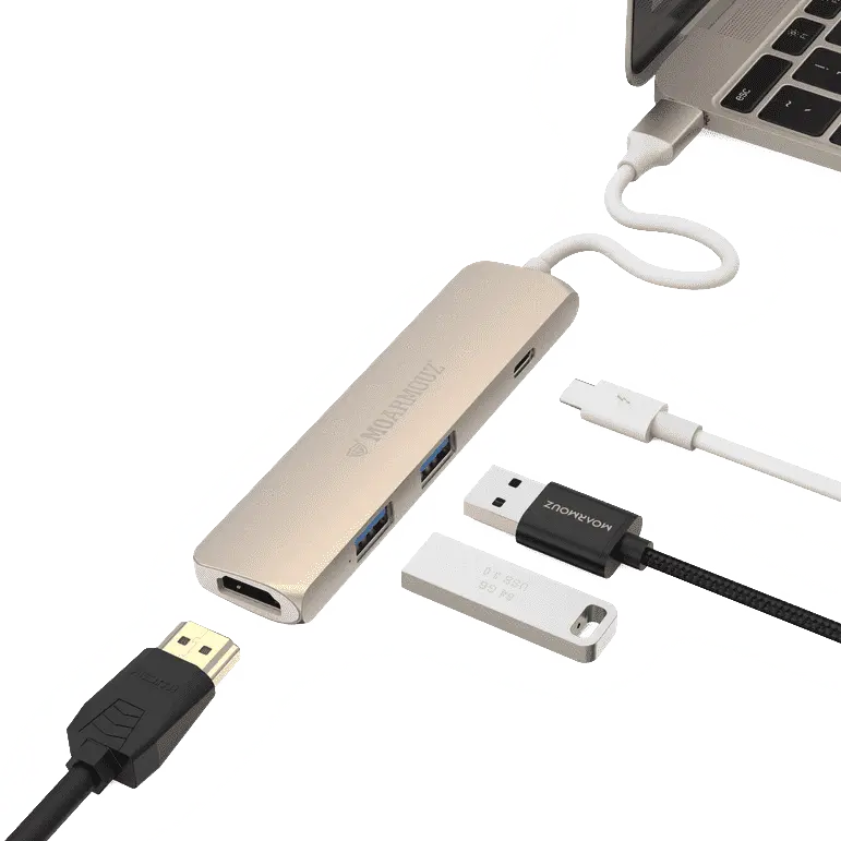 MoArmouz - Type C (USB-C) 4 in 1 Multiport HDMI Hub