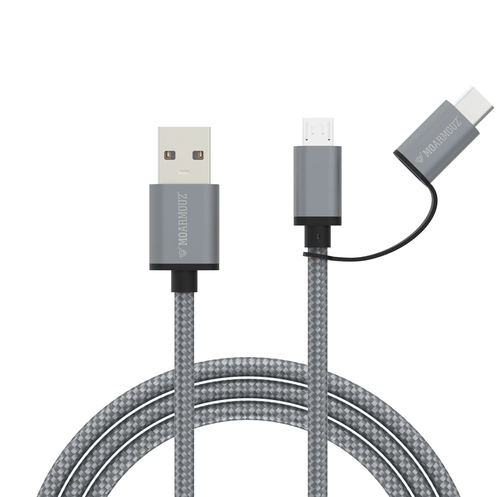 MoArmouz - 2 in 1 USB-C and Micro USB Cable