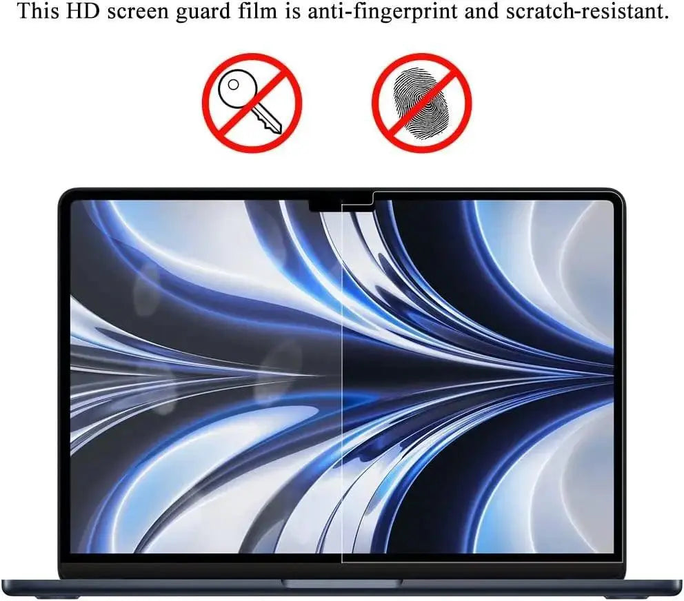 HD Clear Screen Protector for MacBook Air 13.6" (M5–M2, 2026–2022) — Moarmouz