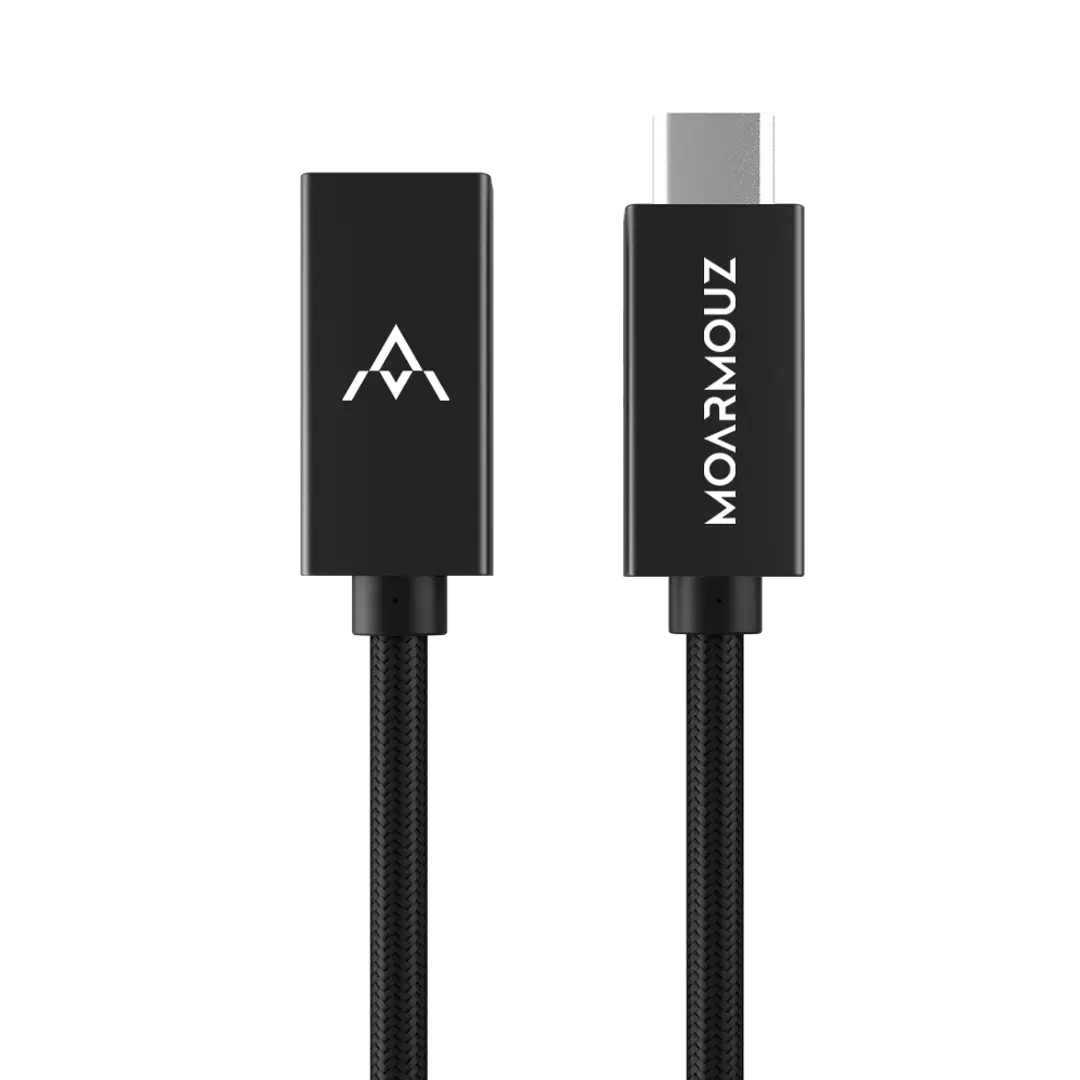 MoArmouz - USB-C 3.2 Gen 2 to Type-C Extension Cable with 4K@60Hz, 100W Power Delivery and 10Gbps Data