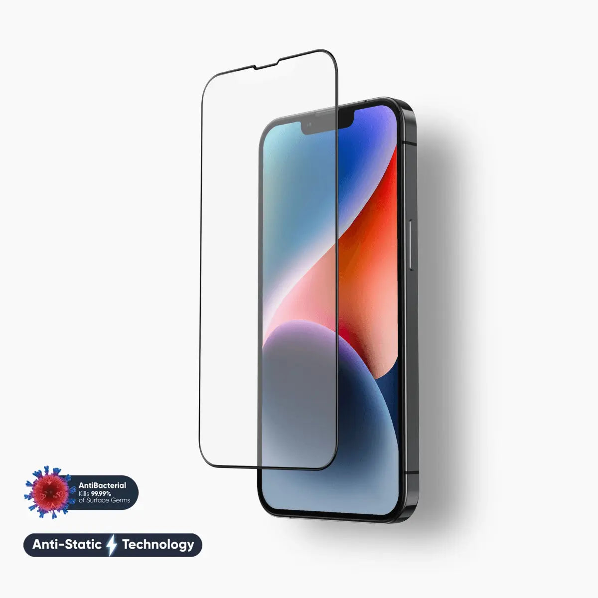 MoArmouz - Curved Anti-Static Tempered Glass Screen Protector for iPhone 14 Plus