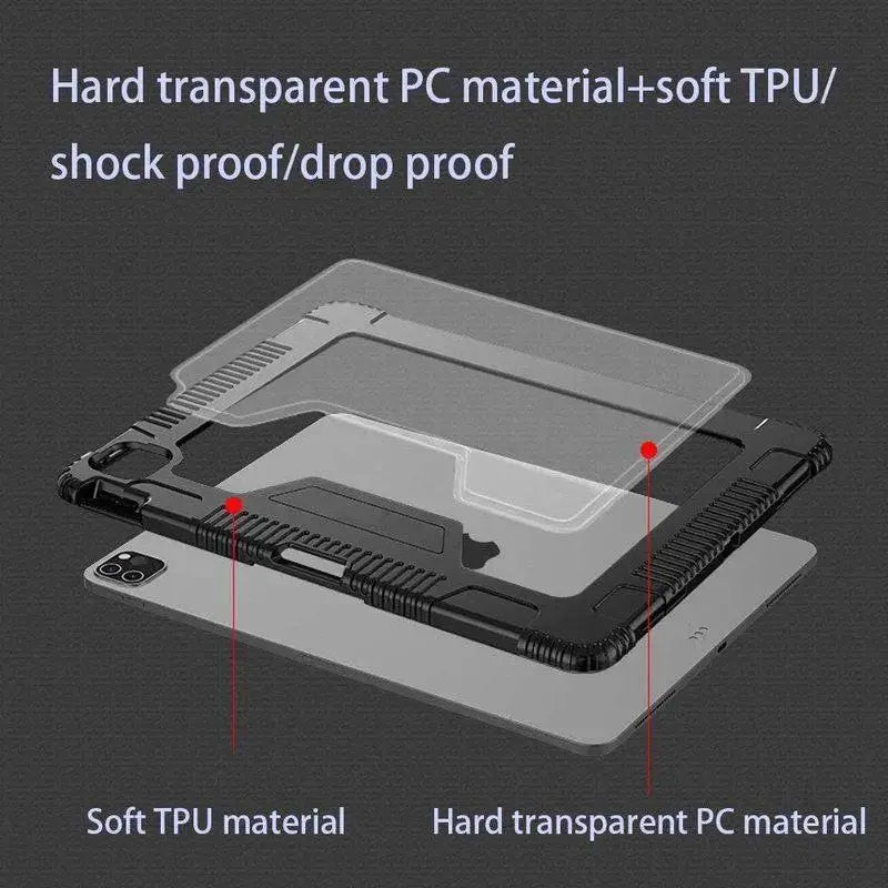 Rugged Smart Cover Kratos Case for iPad Pro 11" (2nd–1st Gen, 2020–2018) — Moarmouz