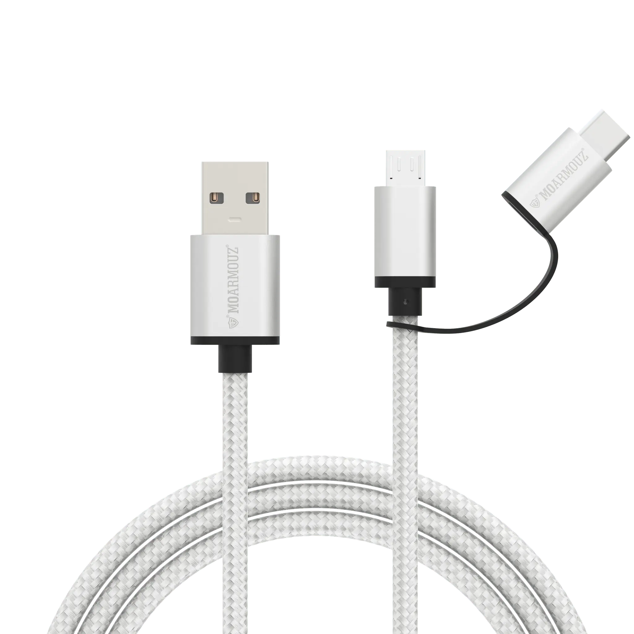 MoArmouz - 2 in 1 USB-C and Micro USB Cable