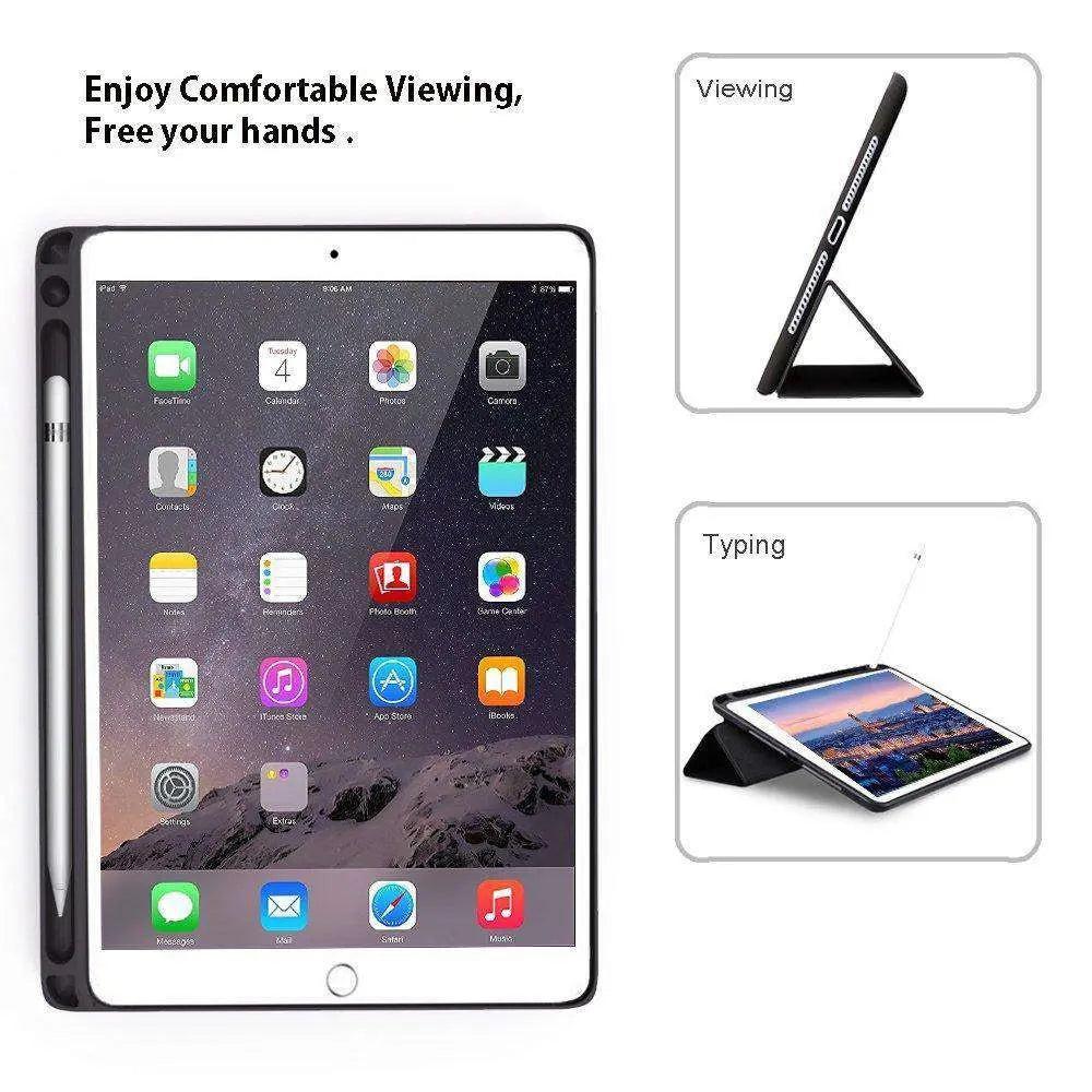 Trifold Stand Smart Case with Pencil Holder for iPad 9.7" (6th Gen, 2018) — Moarmouz