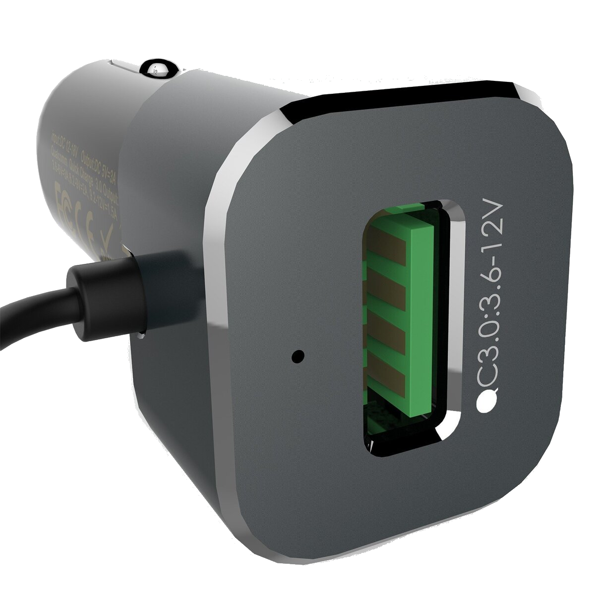 USB Type C Car Charger With USB-C Cable and QC 3 Outputs – Moarmouz