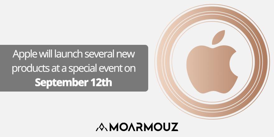 Apple will launch several new products at a special event on September 12th - Moarmouz