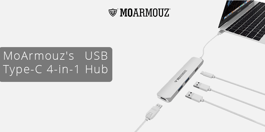 Boost the capabilities of your new MacBook with MoArmouz’s USB Type-C 4 in 1 Hub - Moarmouz