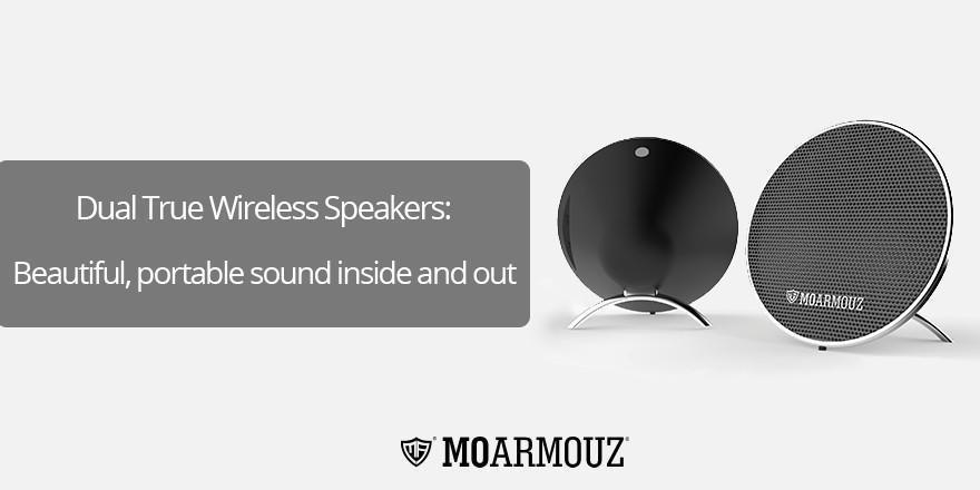 Dual True Wireless Speakers: Beautiful, portable sound inside and out - Moarmouz