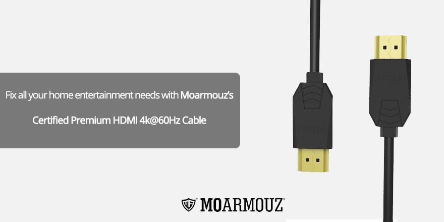 Fix all your home entertainment needs with Moarmouz’s Certified Premium HDMI 4k@60Hz Cable - Moarmouz