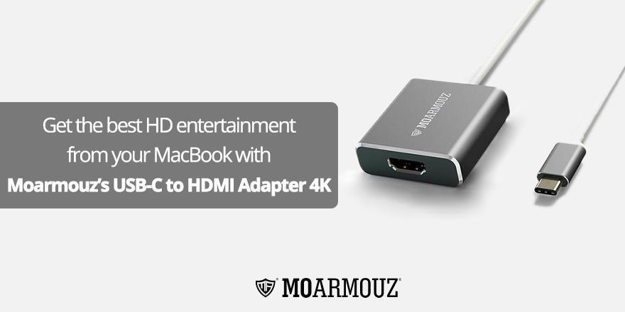 Get the best HD entertainment from your MacBook with MoArmouz’s USB-C to HDMI Adapter 4K - Moarmouz