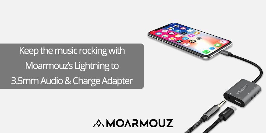 Keep the music rocking with Moarmouz’s Lightning to 3.5mm Audio & Charge Adapter - Moarmouz