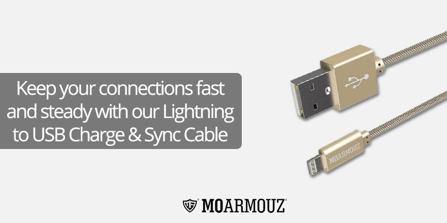 Keep your connections fast and steady with our Lightning to USB Charge & Sync Cable - Moarmouz