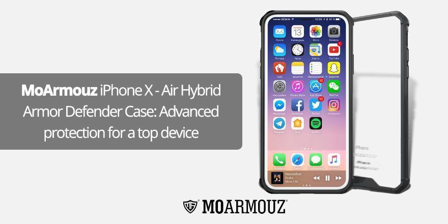 MoArmouz iPhone X - Air Hybrid Armor Defender Case: Advanced protection for a top device - Moarmouz