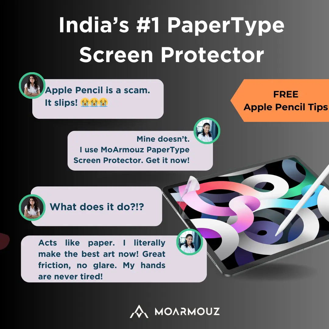 PaperType® Screen Protector - Perfect for Sketching, Writing, and Note-taking on iPads MoArmouz