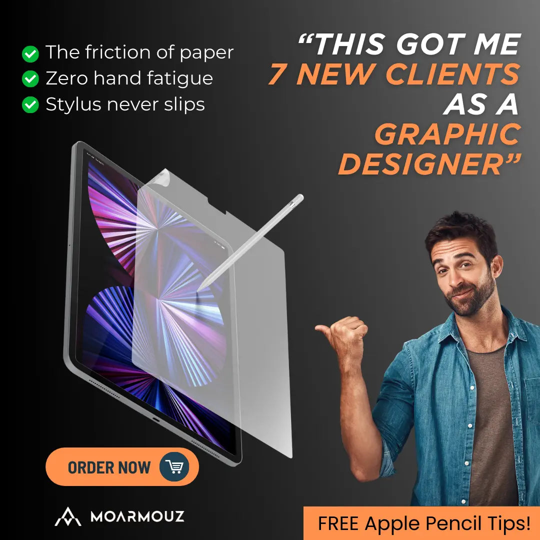 PaperType® Screen Protector - Perfect for Sketching, Writing, and Note-taking on iPads MoArmouz