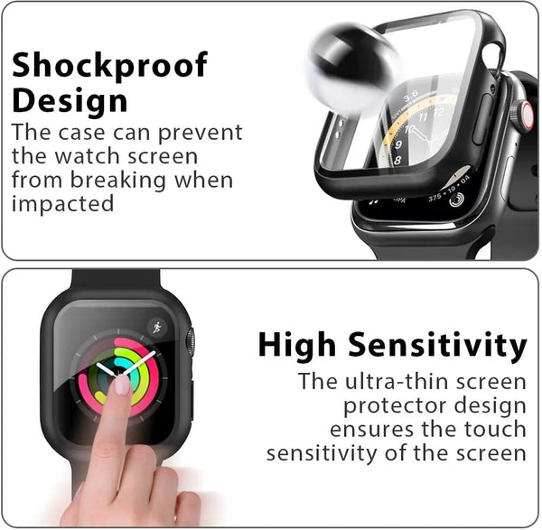Case with Screen Protector for Apple Watch Series 45mm and